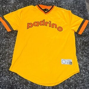 Yellow Padrino Baseball  Jersey